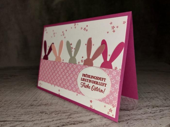 Grußkarte Frühlingsduft Ohren handgemacht